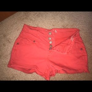 High rise shorties from Aeropostale, pink coral.